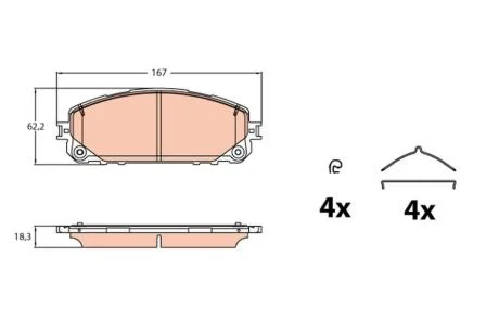 Гальмівні колодки TRW GDB2142