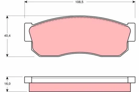 Колодки гальмівні дискові TRW GDB288