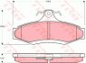 Комплект гальмівних колодок задн, CHEVROLET ASTRA, ZAFIRA DAEWOO LEGANZA, MUSSO, NUBIRA, TACUMA / REZZO MITSUBISHI MAGNA, VERADA SSANGYONG KORANDO, MUSSO 1.6-3.5 03.96- TRW GDB3172 (фото 1)