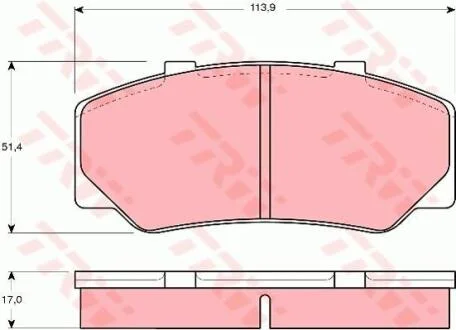 Гальмівні колодки, дискові TRW GDB329