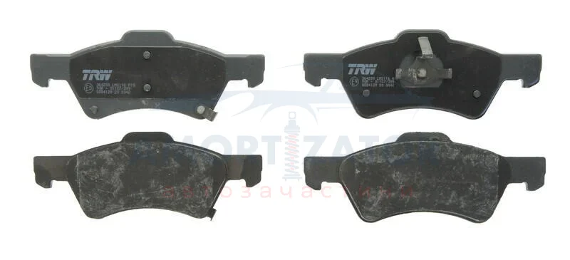 Комплект гальмівних колодок передн, CHRYSLER RAM, VOYAGER III, VOYAGER IV DODGE CARAVAN 2.0-3.8 01.95-07.09 TRW GDB4129 (фото 1)