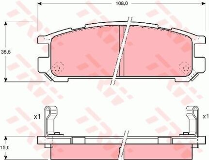 Фото комплект гальмівних колодок задн, SUBARU IMPREZA, LEGACY I, LEGACY II, LEGACY III, LEGACY OUTBACK, SVX 1.6-3.3 01.89-08.03 TRW GDB990 Комплект гальмівних колодок задн, SUBARU IMPREZA, LEGACY I, LEGACY II, LEGACY III, LEGACY OUTBACK, SVX 1.6-3.3 01.89-08.03 TRW GDB990