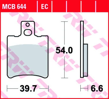 Гальмівна колодка (диск) TRW MCB644EC