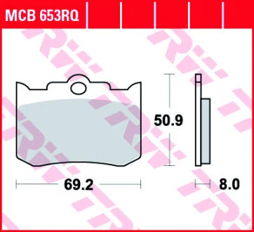 Гальмівна колодка (диск) TRW MCB653RQ