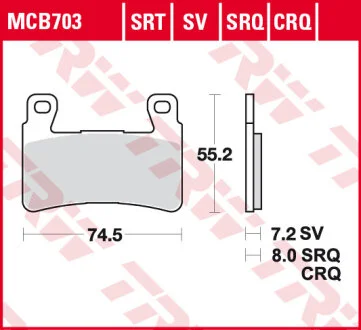 Гальмівні колодки TRW MCB703