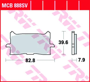Гальмівна колодка (диск) TRW MCB888SV