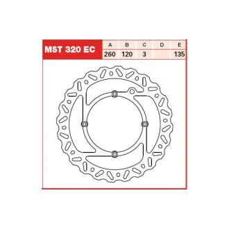 Гальмівний диск TRW MST320EC