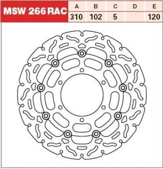 Гальмівний диск TRW MSW266RAC