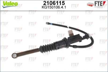 CITROEN Головний циліндр зчеплення CITROEN BERLINGO, DS5 PEUGEOT 3008, PARTNER, PARTNER TEPEE 1.2/1.6/1.6D 04.10- VALEO 2106115