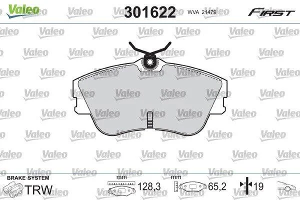 Гальмівні колодки, дискові VALEO 301622 (фото 1)