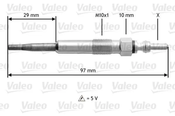 AUD свічка розжарювання 1,4-2,0TDI 03- VW 1,9/2,0TDI 04- SKODA 1,9TDI 04- VALEO 345125 (фото 1)