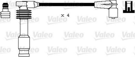 OPEL дроти високої напруги (4шт) CORSA B (S93) 1.6 i 16V (F08, F68, M68) 94-00 VALEO 346103
