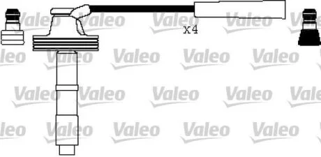 RENAULT К-т високовольтних проводів Laguna,Volvo S40/V40 1.6/2.0 VALEO 346326
