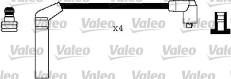 HYUNDAI К-кт проводів запалювання Accent X3 1.5 94- VALEO 346354