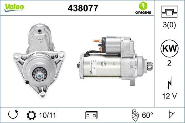 Стартер VALEO 438077 (фото 1)