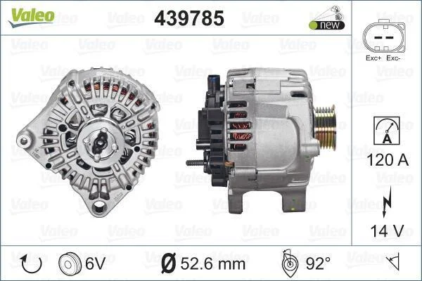 Генератор VALEO 439785 (фото 1)