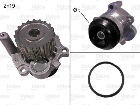 VW помпа води AUDI,SEAT,SKODA VALEO 506533 (фото 1)