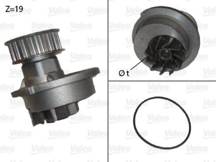 DAEWOO помпа води Lanos 1.3,1.5 SOHC VALEO 506647