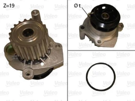 VW помпа води Passat,Polo,Sharan,Touran,T5Audi,Seat,Skoda Fabia 1,9TDI 00- VALEO 506700