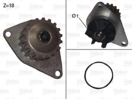 CITROEN помпа води C3 1.4 16V 04-, PEUGEOT 206, 307 VALEO 506721