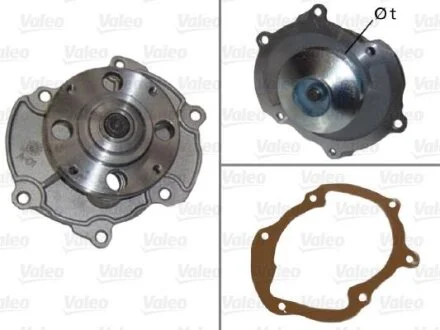 OPEL помпа води Insignia,Vectra C,Chevrolet,Cadillac,Saab 2.8/3.2/3.6 05- VALEO 506866