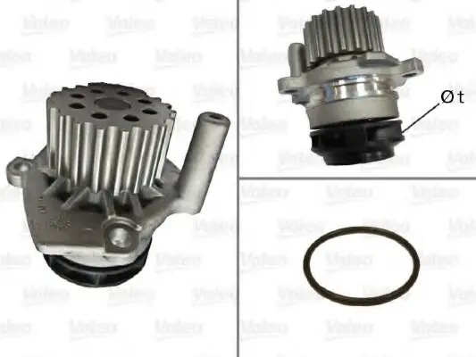 VW помпа води Amarok,Golf VI,Caddy III,IV,Passat,Crafter,Skoda Octavia,T5 2.0TDI 07- VALEO 506974 (фото 1)