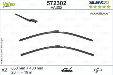 Комплект склоочисників VALEO 572302