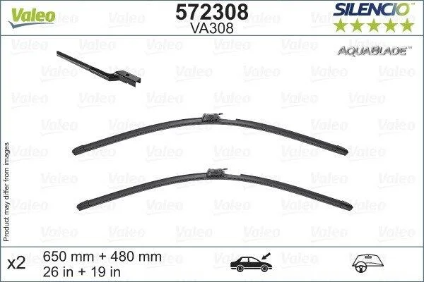 Комплект стеклоочистителей VALEO 572308 (фото 1)
