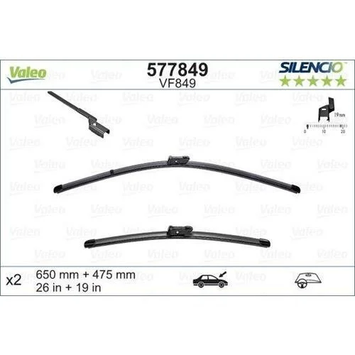 Комплект щіток склоочисника VALEO 577849 (фото 1)