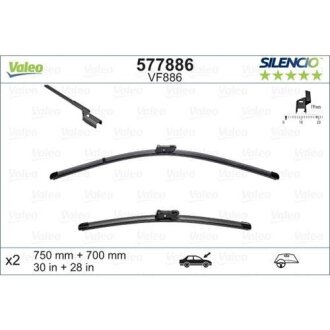 Комплект щіток склоочисника VALEO 577886