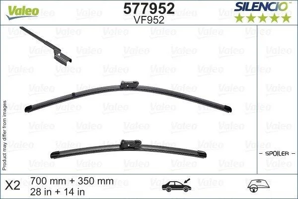 Комплект склоочисників VALEO 577952 (фото 1)