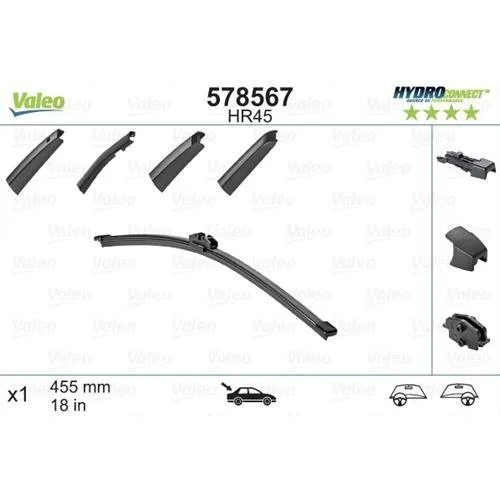 Щітка склоочисника HYDROCONNECT HR45 VALEO 578567 (фото 1)