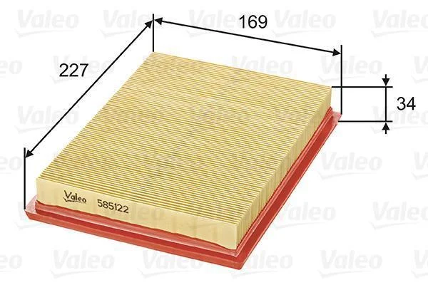 Повітряний фільтр VALEO 585122 (фото 1)