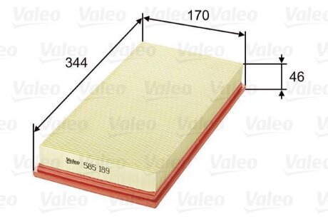 Повітряний фільтр VALEO 585189