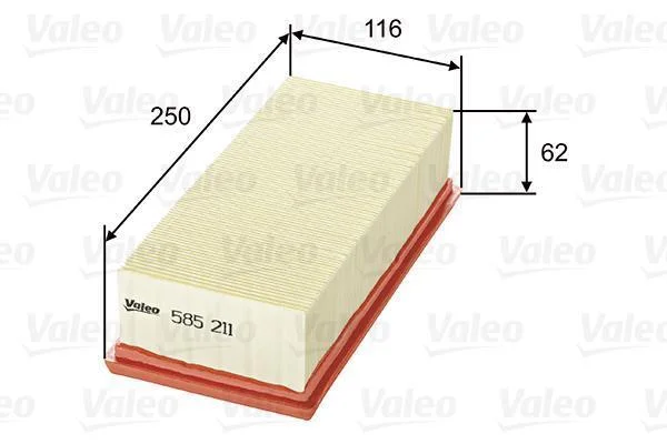Повітряний фільтр VALEO 585211 (фото 1)
