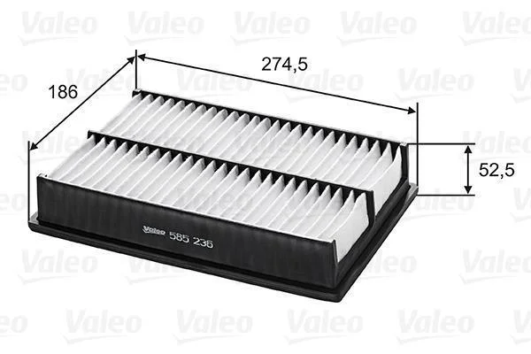 Повітряний фільтр VALEO 585236 (фото 1)