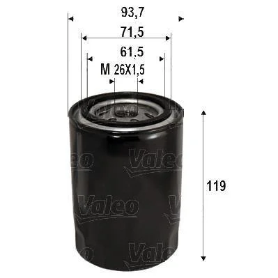 Фільтр масляний VALEO 586090 (фото 1)