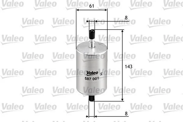 Фільтр палива VALEO 587001 (фото 1)