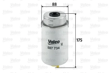 Фільтр паливний FORD TRANSIT 2.0-2.4 DI 00-06 (вир-во) VALEO 587734