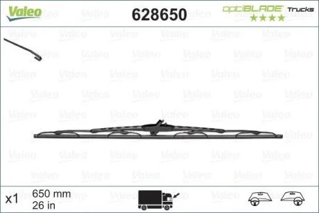 Щітка склоочисника VALEO 628650