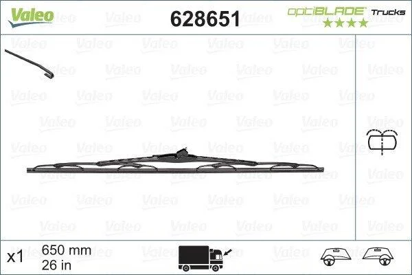 Щітка склоочисника VALEO 628651 (фото 1)