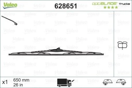 Щітка склоочисника VALEO 628651
