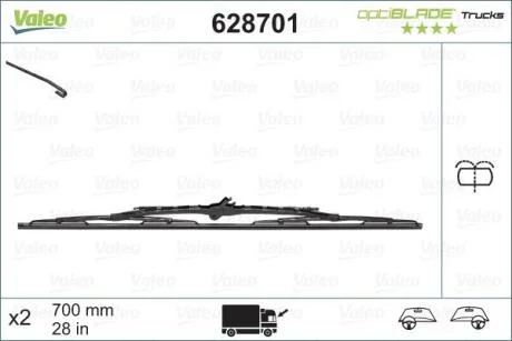 Щітка склоочисника VALEO 628701