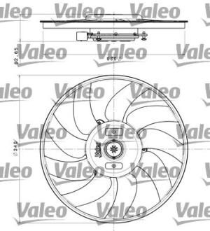 Вентилятор, система охолодження двигуна VALEO 696349