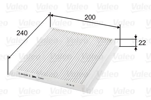 Фільтр, повітря у салоні VALEO 715816 (фото 1)