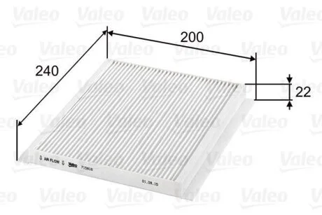 Фільтр, повітря у салоні VALEO 715816