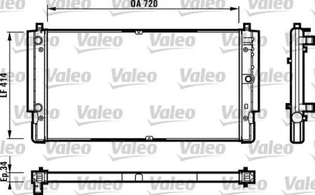 VW Радіатор охолодження BUS T4 2.0-2.5 96- VALEO 731616