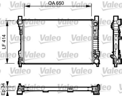 DB Радіатор охолодження W203 1.8/5.5 00- VALEO 732743