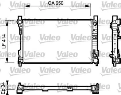 DB Радіатор охолодження W203 1.8/5.5 00- VALEO 732743