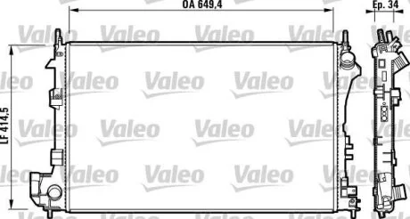 OPEL радіатор VECTRA C 2,2-3,2 VALEO 732877